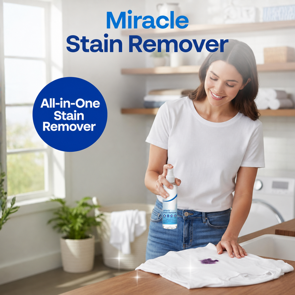 NEW! Magic Stain Remover Spray: Removes Virtually All Household Stains | Powerful All-In-One Solution  | Ultra-Effective Tough Stain Eliminator – 3.52fl oz