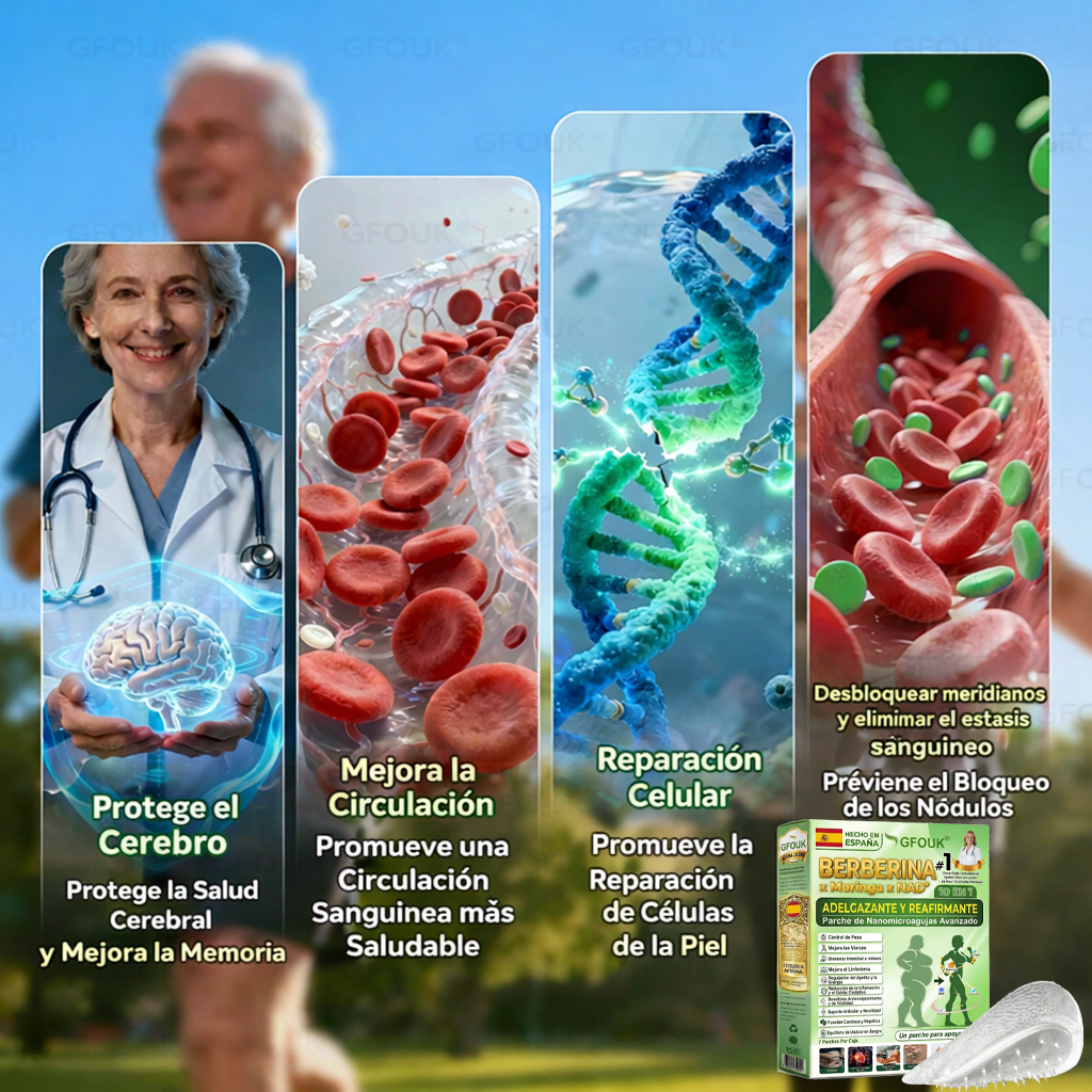 🏆👨‍⚕️GFOUK® 𝐁𝐞𝐫𝐛𝐞𝐫𝐢𝐧𝐞 · Castaño de caballo × 🌿NAD+ 10 en 1 Parche Avanzado de Nano Microneedle — 🌿 Una vez al día, resultados visibles en 7 días (obesidad, piel flácida, diabetes, apnea del sueño, problemas articulares y más)🎁