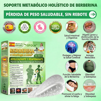 🏆👨‍⚕️GFOUK® 𝐁𝐞𝐫𝐛𝐞𝐫𝐢𝐧𝐞 · Castaño de caballo × 🌿NAD+ 10 en 1 Parche Avanzado de Nano Microneedle — 🌿 Una vez al día, resultados visibles en 7 días (obesidad, piel flácida, diabetes, apnea del sueño, problemas articulares y más)🎁