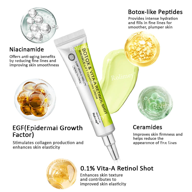 🍇Made and shipped from the USA 💫Rolimey® Botox & Vita-A Retinol Shot Wrinkle-Lift Tightening cream - Last Day Promotion 70% OFF
