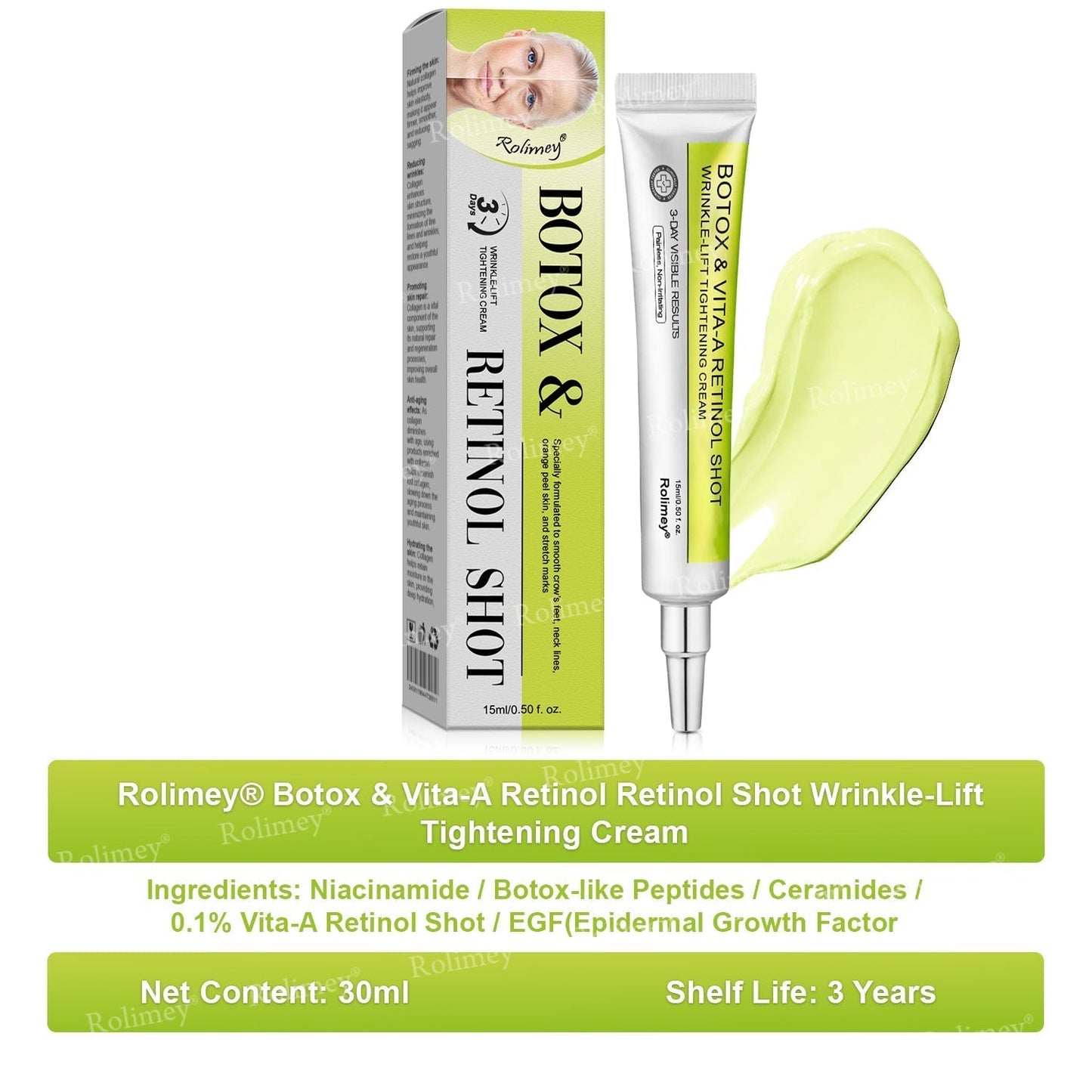 🍇Made and shipped from the USA 💫Rolimey® Botox & Vita-A Retinol Shot Wrinkle-Lift Tightening cream - Last Day Promotion 70% OFF