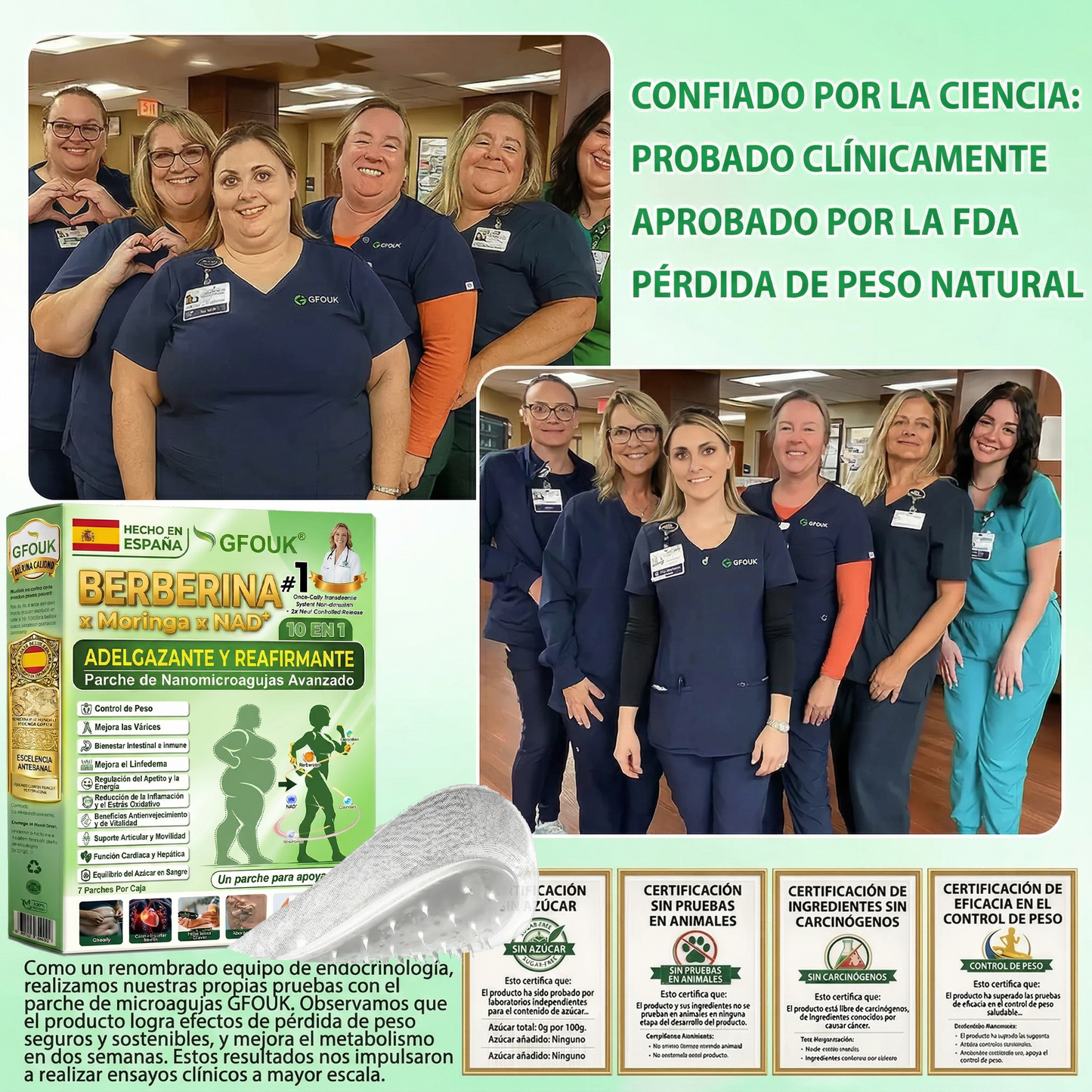 🏆👨‍⚕️GFOUK® 𝐁𝐞𝐫𝐛𝐞𝐫𝐢𝐧𝐞 · Castaño de caballo × 🌿NAD+ 10 en 1 Parche Avanzado de Nano Microneedle — 🌿 Una vez al día, resultados visibles en 7 días (obesidad, piel flácida, diabetes, apnea del sueño, problemas articulares y más)🎁