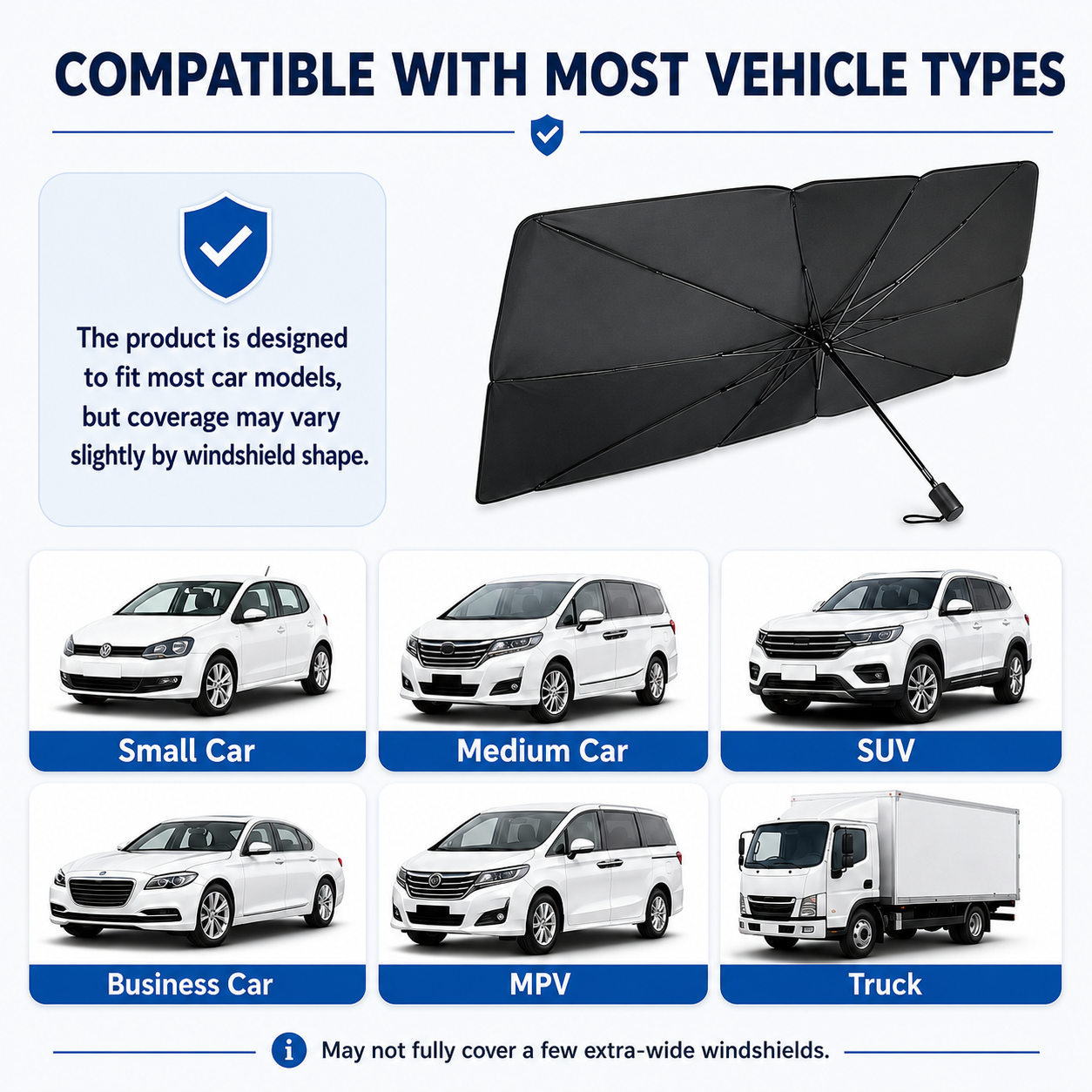 🔥Portable car sunshade, windshield sunshade, foldable windshield sunshade, car exterior accessories, daily car windshield cooling umbrella