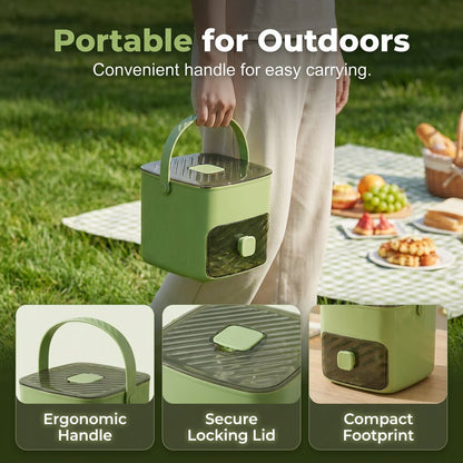 🧊❄️ 2-in-1 Ice Cube Tray with Handle & Storage Bin  | Leak-Proof, Easy-Release Ice Mold for Summer Drinks